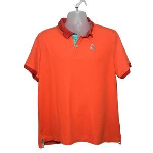 Outdoor Afro x REI Co-op Men's Size Large Short Sleeve Polo Shirt Orange